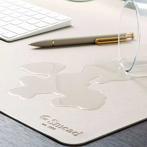 Smead Vegan Leather Desk Pads, 23.6 x 13.7, SandStone (64836)