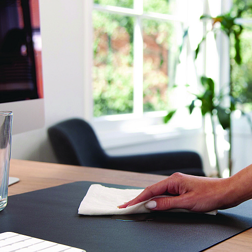 Smead Vegan Leather Desk Pads, 23.6 x 13.7, Charcoal (64838)