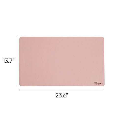 Smead Vegan Leather Desk Pads, 23.6 x 13.7, Light Pink (64839)