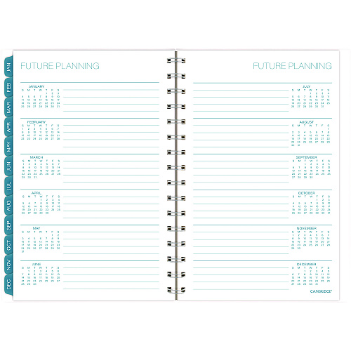 Cambridge Glacier Weekly/Monthly Planner, Glacier Artwork, 8.5 x 6.38, Blue/Gray/Silver Cover, 12-Month (Jan to Dec): 2025 (1727200)