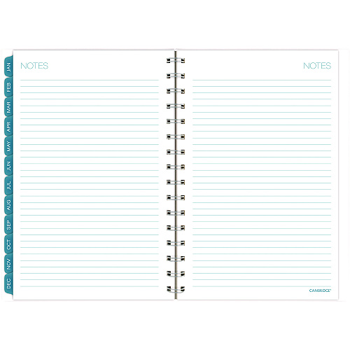 Cambridge Glacier Weekly/Monthly Planner, Glacier Artwork, 8.5 x 6.38, Blue/Gray/Silver Cover, 12-Month (Jan to Dec): 2025 (1727200)