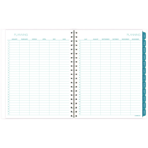 Cambridge Glacier Weekly/Monthly Planner, Glacier Artwork, 11 x 9.25, Blue/Gray/Silver Cover, 12-Month (Jan to Dec): 2025 (1727905)
