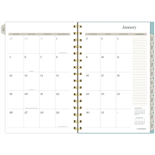 Cambridge Triad Weekly/Monthly Planner, Geometric Artwork, 8.5 x 6.38, Multicolor Cover, 12-Month (Jan to Dec): 2025 (1728200)