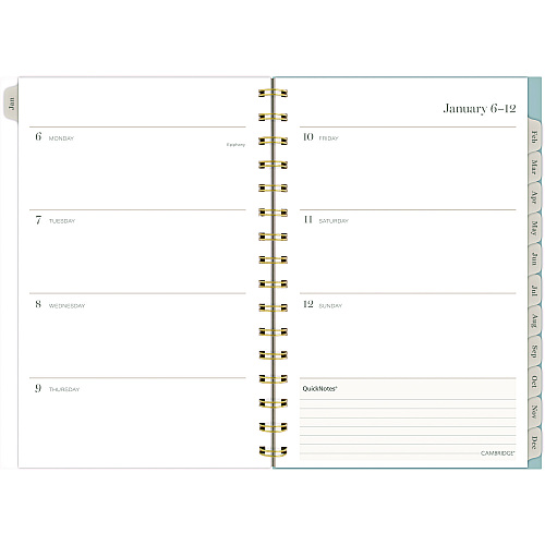 Cambridge Triad Weekly/Monthly Planner, Geometric Artwork, 8.5 x 6.38, Multicolor Cover, 12-Month (Jan to Dec): 2025 (1728200)