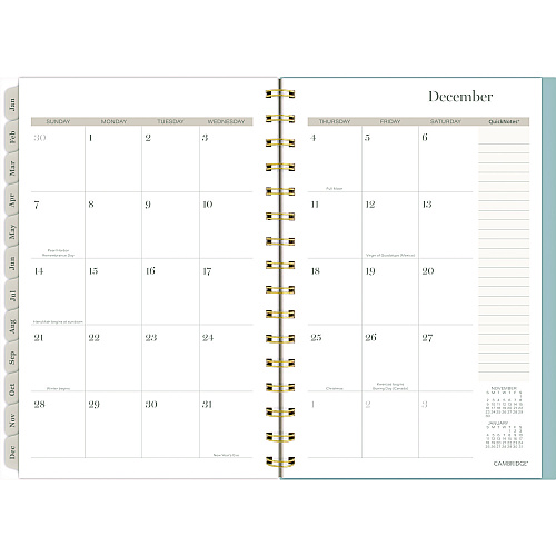 Cambridge Triad Weekly/Monthly Planner, Geometric Artwork, 8.5 x 6.38, Multicolor Cover, 12-Month (Jan to Dec): 2025 (1728200)