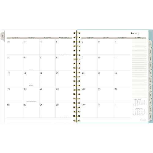 Cambridge Triad Weekly/Monthly Planner, Geometric Artwork, 11 x 9.25, Multicolor Cover, 12-Month (Jan to Dec): 2025 (1728905)