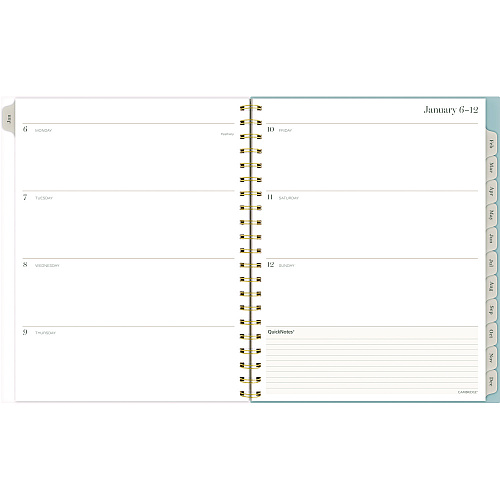 Cambridge Triad Weekly/Monthly Planner, Geometric Artwork, 11 x 9.25, Multicolor Cover, 12-Month (Jan to Dec): 2025 (1728905)