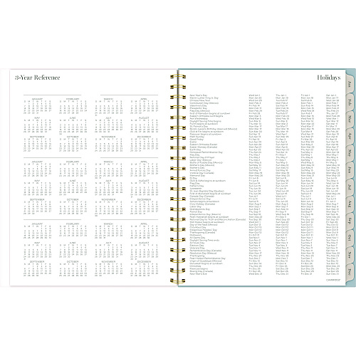Cambridge Triad Weekly/Monthly Planner, Geometric Artwork, 11 x 9.25, Multicolor Cover, 12-Month (Jan to Dec): 2025 (1728905)