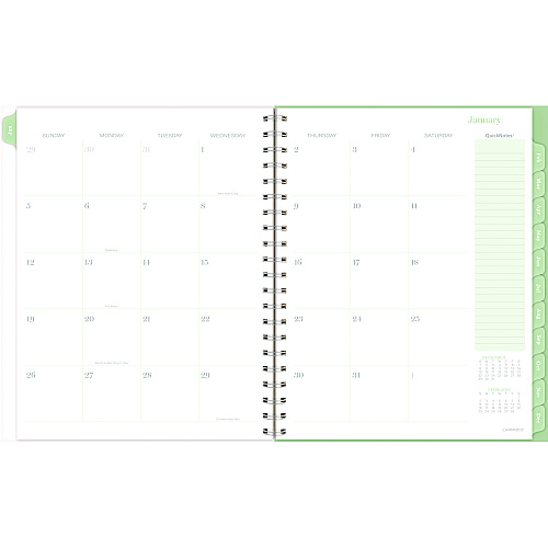 Cambridge Ombre Weekly/Monthly Planner, Colorful Cloud Artwork, 11 x 9.25, Multicolor Cover, 12-Month (Jan to Dec): 2025 (1731905)