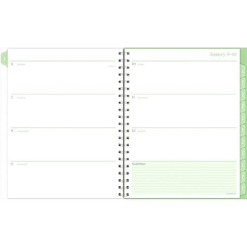 Cambridge Ombre Weekly/Monthly Planner, Colorful Cloud Artwork, 11 x 9.25, Multicolor Cover, 12-Month (Jan to Dec): 2025 (1731905)
