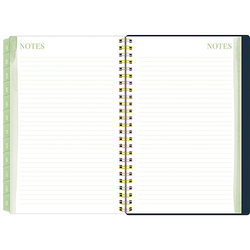 Cambridge Leah Bisch Weekly/Monthly Floral Planner, Floral Artwork, 8.5 x 6.38, Blue/White/Gold Cover, 12-Month (Jan to Dec): 2025 (LB34200)