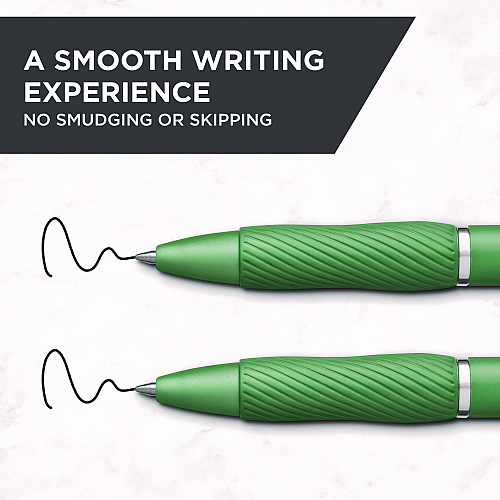 Sharpie S-Gel Fashion Barrel Gel Pen, Retractable, Medium 0.7 mm, Black Ink, Green Barrel, 4/Pack (2195731)