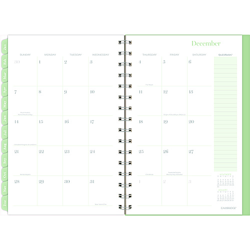 Cambridge Ombre Weekly/Monthly Planner, Colorful Cloud Artwork, 8.5 x 6.38, Multicolor Cover, 12-Month (Jan to Dec): 2025 (1731200)