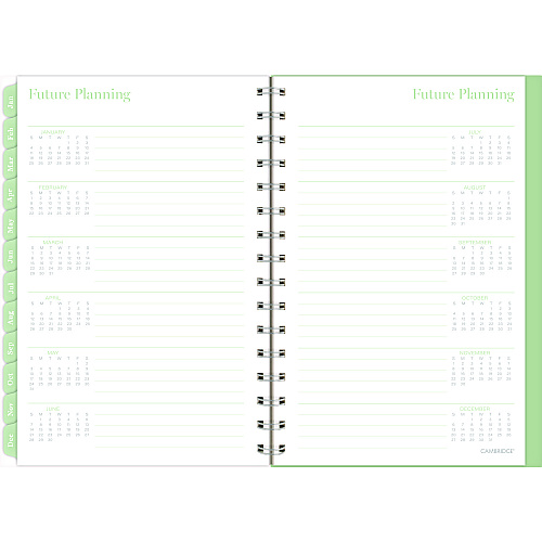 Cambridge Ombre Weekly/Monthly Planner, Colorful Cloud Artwork, 8.5 x 6.38, Multicolor Cover, 12-Month (Jan to Dec): 2025 (1731200)