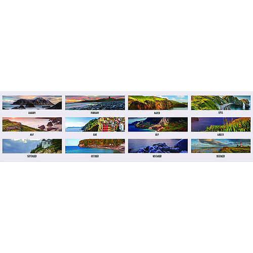 House of Doolittle Earthscapes Recycled Monthly Desk Pad Calendar, Coastlines Photos, 22 x 17, Black Binding/Corners,12-Month (Jan-Dec): 2026 (178)