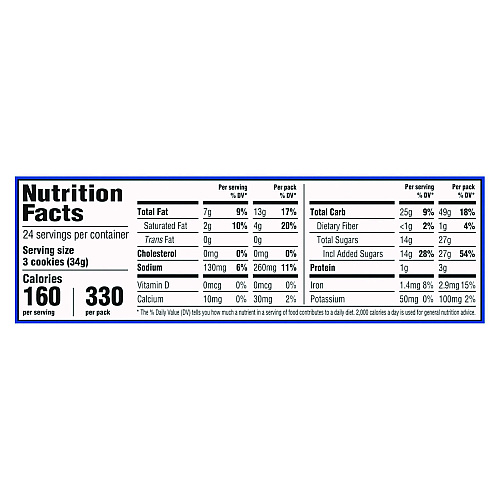 Nabisco Oreo Cookies Single Serve Packs, Chocolate, 2.4 oz Pack, 6 Cookies/Pack, 12 Packs/Box (00470)