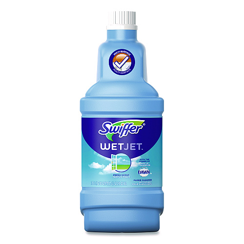 Swiffer WetJet System Cleaning-Solution Refill, Fresh Scent, 1.25 L Bottle, 4/Carton (77810)