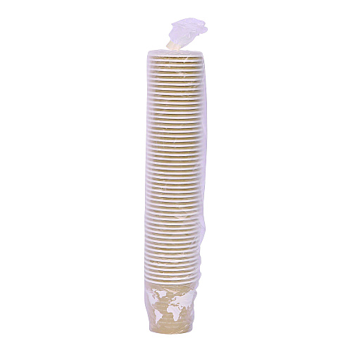 Eco-Products WorldArt Hot Cups, 4 oz, Paper, Tan, 1,000/Carton (EPBHC4WA)