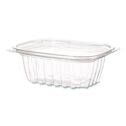Eco-Products Renewable and Compostable Rectangular Deli Containers with Lid, 12 oz, 2 x 4 x 2, Clear, Plastic, 100/Pack, 3 Packs/Carton (EPRC12)