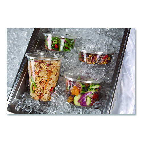 Eco-Products Round Deli Containers, 32 oz, 4.63" Diameter x 5.5" h, Clear, Plastic, 500/Carton (EPRDP32)