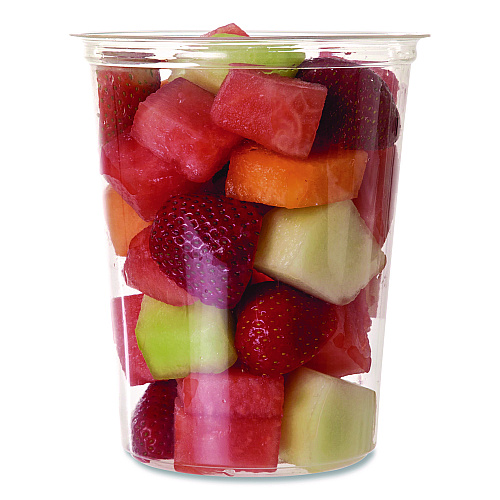 Eco-Products Round Deli Containers, 32 oz, 4.63" Diameter x 5.5" h, Clear, Plastic, 500/Carton (EPRDP32)
