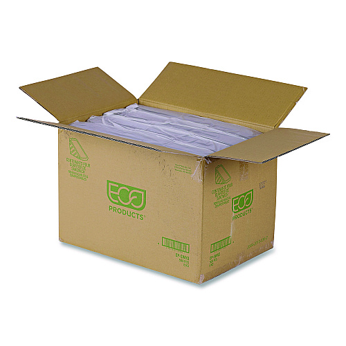 Eco-Products Compostable Takeout Wedge Sandwich Containers, 4.25 x 4.25 x 6.5 x 3, Clear, Plastic, 500/Carton (EPSWH3)