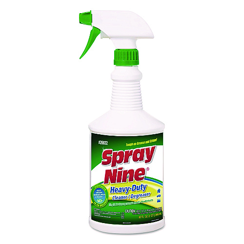 Spray Nine Heavy Duty Cleaner/Degreaser/Disinfectant, Citrus Scent, 32 oz, Trigger Spray Bottle, 12/Carton (26832CT)