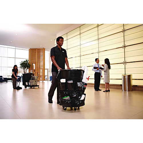 Rubbermaid Commercial Brute Caddy Bag, 12 Compartments, Black, 6/Carton (1867533CT)