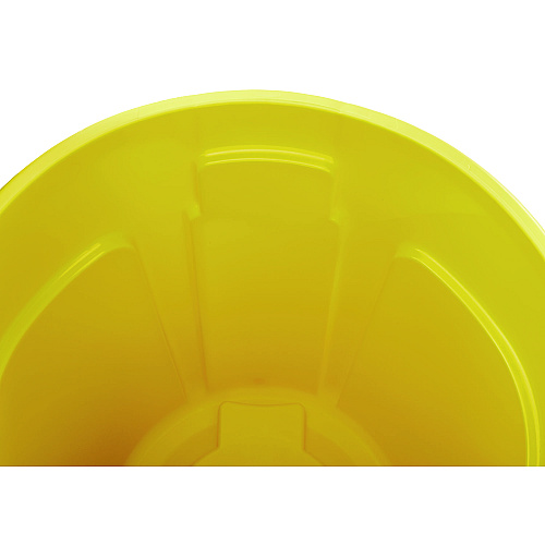 Rubbermaid Commercial Vented Round Brute Container, 20 gal, Plastic, Yellow (2620YEL)