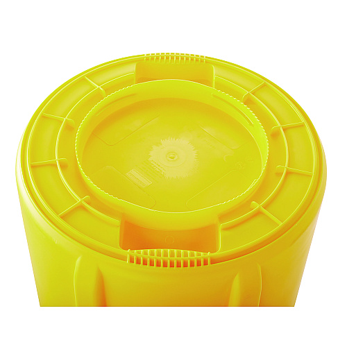 Rubbermaid Commercial Vented Round Brute Container, 44 gal, Plastic, Yellow (264360YEL)