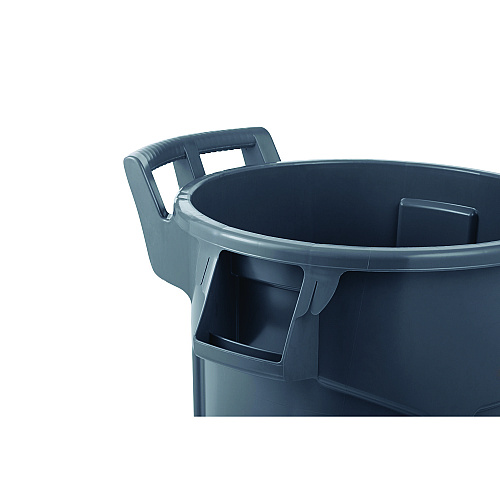Rubbermaid Commercial Vented Wheeled BRUTE Container, 44 gal, Plastic, Gray (2131929)