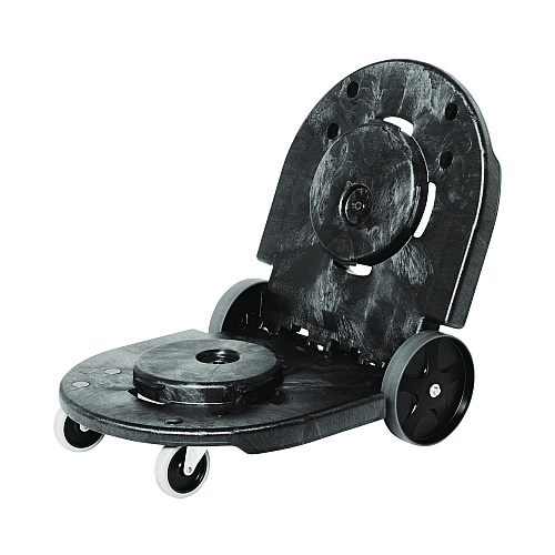 Rubbermaid Commercial BRUTE Tandem Dolly, Two-Container, 300 lb Capacity, 20.25w x 45d x 8h, Black (264600BLA)