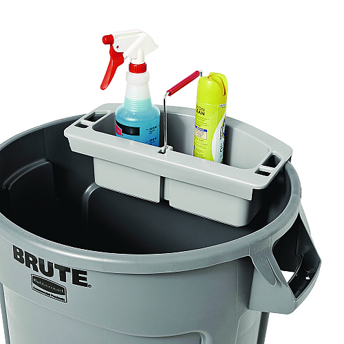 Rubbermaid Commercial Maid Caddy, Two Compartments, 16 x 9 x 5, Gray (2649GRA)