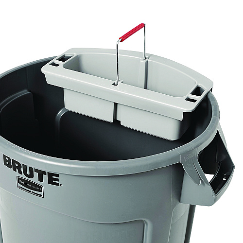 Rubbermaid Commercial Maid Caddy, Two Compartments, 16 x 9 x 5, Gray (2649GRA)