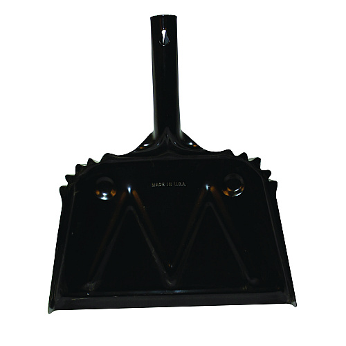 Impact Heavy-Duty Metal Dust Pan, 12 x 14, 20-Gauge Steel, Black (4212)