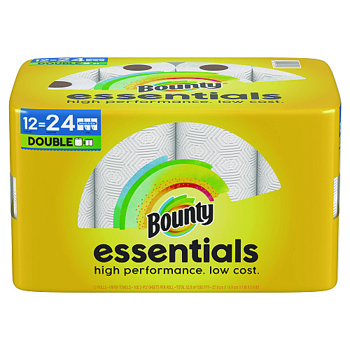 Bounty&reg; Essentials Kitchen Paper Towels, 2-Ply, 108 Sheets, 12 Rolls (11093)