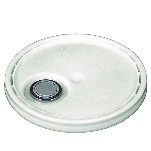 Impact Utility Bucket with Lid, 5 gal, Polyethylene, White, 11.25" dia (5515)