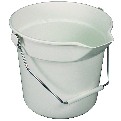 Impact Deluxe Heavy-Duty Bucket, 10 qt, Polypropylene, Gray, 10.63" dia (5510)