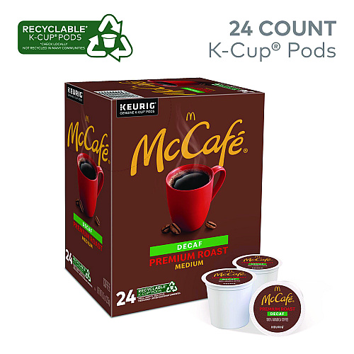 McCafe Premium Roast Decaf K-Cup, 24/BX (7467)