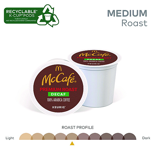 McCafe Premium Roast Decaf K-Cup, 24/BX (7467)