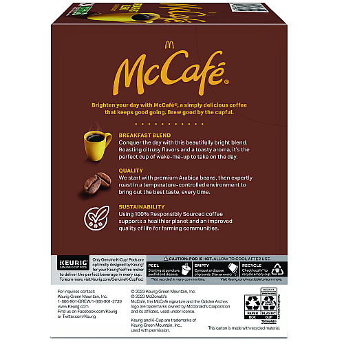 McCafe Breakfast Blend K-Cup, 24/BX (7468)