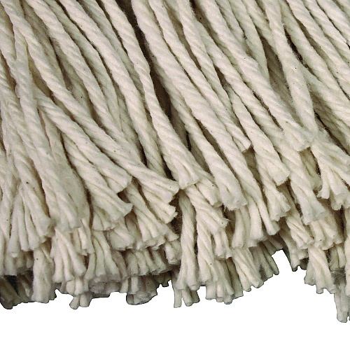 Impact Layflat Regular Screw-Type Mop Head, Cotton, 24 oz, 1" Headband, White (12124)