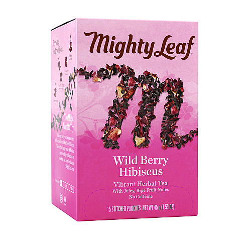 Mighty Leaf Tea Whole Leaf Tea Pouches, Wild Berry Hibiscus, 15/Box (510144)