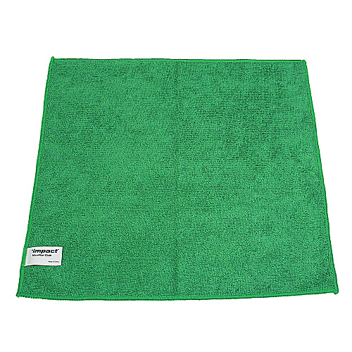 Impact Lightweight Microfiber Cloths, 16 x 16, Green, 240/Carton (LFK301)