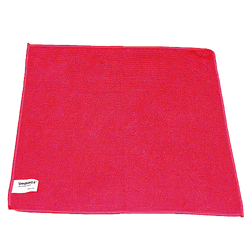 Impact Lightweight Microfiber Cloths, 16 x 16, Red, 240/Carton (LFK451)