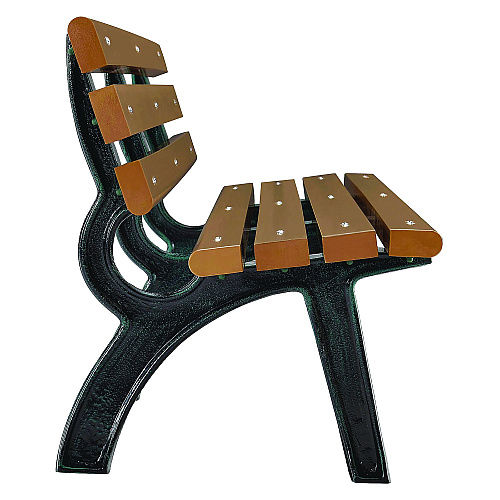 Global Industrial Recycled Plastic Benches with Back, 72 x 23 x 28, Tan (240126TN)