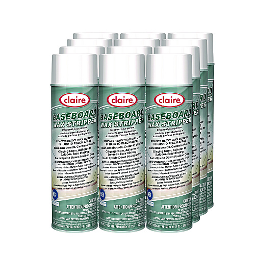 Claire Baseboard Wax Stripper, Pine Scent, 19 oz Aerosol Spray, 12/Carton (856)