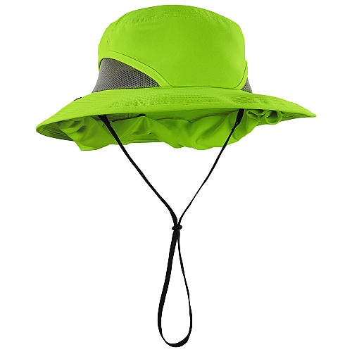 ergodyne Chill-Its 8934 Ranger Hat with Neck Shade, Microfiber/Polyester, Small/Medium, Lime (12710)