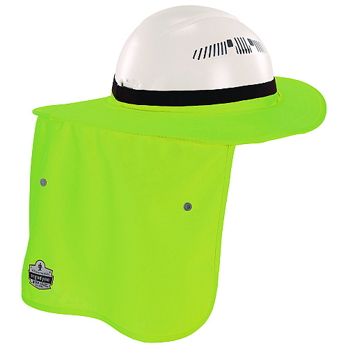 ergodyne Chill-Its 6661 Universal Hard Hat Brim with Neck Shade, Lime (12721)