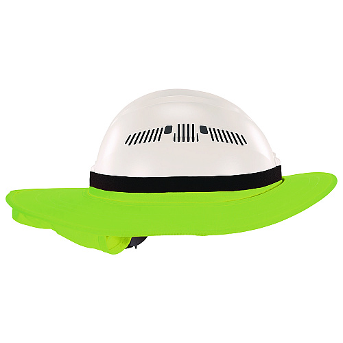 ergodyne Chill-Its 6661 Universal Hard Hat Brim with Neck Shade, Lime (12721)